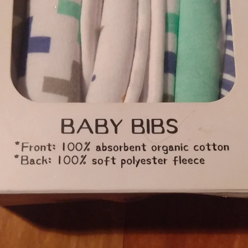 Brand New, MYZIDEA Baby, Set of 8 Natural, Organic Cotton Bandana Drool Bibs